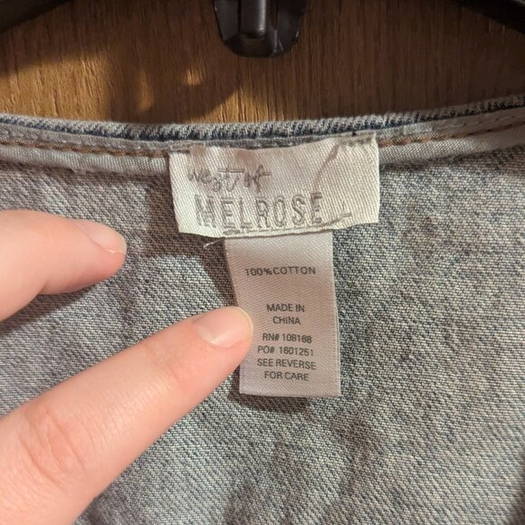 West of Melrose Denim Vest, L - Picture 3 of 5